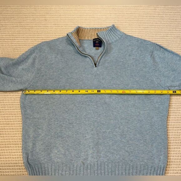 Bills Khaki Blue 3/4 Zip Up Cotton Sweater - Picture 5 of 9